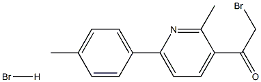 2-BROMO-1-(2-METHYL-6-4-TOLYLPYRIDIN-3-YL)ETHANONE HYDROBROMIDE Struktur