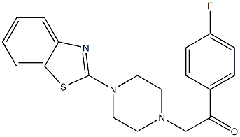 2-[4-(1,3-BENZOTHIAZOL-2-YL)PIPERAZIN-1-YL]-1-(4-FLUOROPHENYL)ETHANONE Struktur