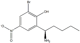 2-((1R)-1-AMINOPENTYL)-6-BROMO-4-NITROPHENOL Struktur