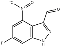 6-FLUORO-4-NITRO-3-(1H)INDAZOLE CARBOXALDEHYDE Struktur