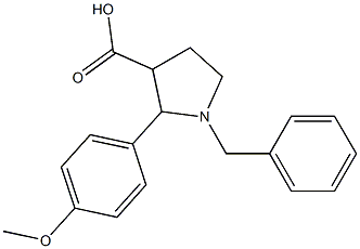 1-BENZYL-2-(4-METHOXYPHENYL)PYRROLIDINE-3-CARBOXYLIC ACID Struktur