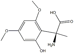 (2S)-2-AMINO-2-(2-HYDROXY-4,6-DIMETHOXYPHENYL)PROPANOIC ACID Struktur