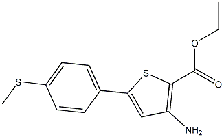 ETHYL 3-AMINO-5-(4-(METHYLTHIO)PHENYL)THIOPHENE-2-CARBOXYLATE Struktur