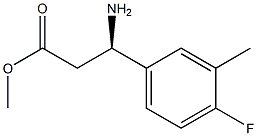 METHYL (3R)-3-AMINO-3-(4-FLUORO-3-METHYLPHENYL)PROPANOATE Struktur