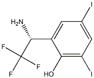 2-((1R)-1-AMINO-2,2,2-TRIFLUOROETHYL)-4,6-DIIODOPHENOL Struktur