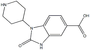 2-OXO-1-PIPERIDIN-4-YL-2,3-DIHYDRO-1H-BENZOIMIDAZOLE-5-CARBOXYLIC ACID Struktur