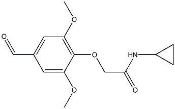 N-CYCLOPROPYL-2-(4-FORMYL-2,6-DIMETHOXYPHENOXY)ACETAMIDE Struktur