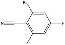 2-BROMO-4-FLUORO-6-METHYLBENZONITRILE Struktur