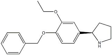 4-((2R)PYRROLIDIN-2-YL)-2-ETHOXY-1-(PHENYLMETHOXY)BENZENE Struktur