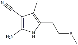 2-AMINO-4-METHYL-5-[2-(METHYLTHIO)ETHYL]-1H-PYRROLE-3-CARBONITRILE Struktur