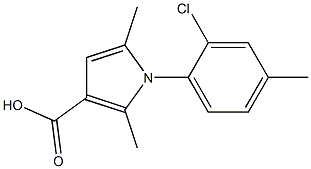 1-(2-CHLORO-4-METHYLPHENYL)-2,5-DIMETHYL-1H-PYRROLE-3-CARBOXYLIC ACID Struktur