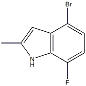 4-BROMO-7-FLUORO-2-METHYL-1H-INDOLE Struktur