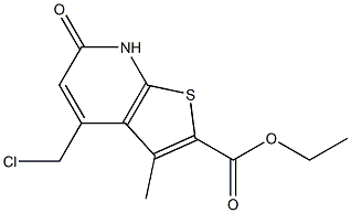 ETHYL 4-(CHLOROMETHYL)-3-METHYL-6-OXO-6,7-DIHYDROTHIENO[2,3-B]PYRIDINE-2-CARBOXYLATE Struktur