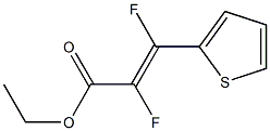 ETHYL (E)-2,3-DIFLUORO-3-(THIOPHEN-2-YL)-2-PROPENOATE Struktur