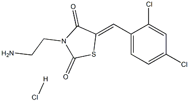 (5Z)-3-(2-AMINOETHYL)-5-(2,4-DICHLOROBENZYLIDENE)-1,3-THIAZOLIDINE-2,4-DIONE HYDROCHLORIDE Struktur