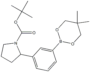 TERT-BUTYL 2-[3-(5,5-DIMETHYL-1,3,2-DIOXABORINAN-2-YL)PHENYL]PYRROLIDINE-1-CARBOXYLATE Struktur