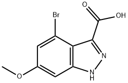 4-BROMO-6-METHOXY-3-(1H)INDAZOLE CARBOXYLIC ACID Struktur