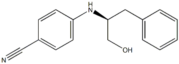 (S)-4-(1-BENZYL-2-HYDROXYETHYLAMINO)BENZONITRILE Struktur