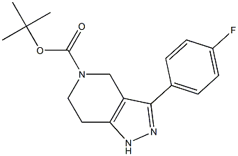 TERT-BUTYL 3-(4-FLUOROPHENYL)-6,7-DIHYDRO-1H-PYRAZOLO[4,3-C]PYRIDINE-5(4H)-CARBOXYLATE Struktur