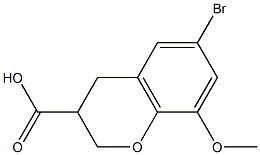 6-BROMO-8-METHOXYCHROMANE-3-CARBOXYLIC ACID Struktur