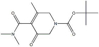 1-BOC-4-DIMETHYLCARBAMOYL-5-METHYL-3-OXO-3,6-DIHYDRO-2H-PYRIDINE Struktur