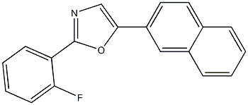 2-(2-FLUOROPHENYL)-5-(2-NAPHTHYL)-OXAZOLE Struktur