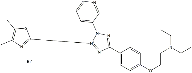 2-(4,5-DIMETHYLTHIAZOL-2-YL)-3-(PYRID-3-YL)-5-[4-(2-DIETHYLAMINOETHOXY)-PHENYL]-TETRAZOLIUM BROMIDE Struktur