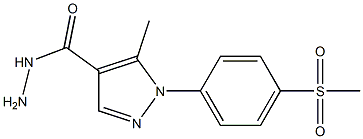 5-METHYL-1-(4-(METHYLSULFONYL)PHENYL)-1H-PYRAZOLE-4-CARBOHYDRAZIDE Struktur