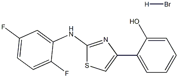 2-(2,5-DIFLUOROPHENYL)AMINO-4-(2-HYDROXYPHENYL)THIAZOLE HYDROBROMIDE Struktur