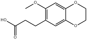 3-(7-METHOXY-2,3-DIHYDRO-1,4-BENZODIOXIN-6-YL)PROPANOIC ACID Struktur