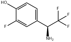 4-((1S)-1-AMINO-2,2,2-TRIFLUOROETHYL)-2-FLUOROPHENOL Struktur