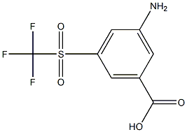 3-AMINO-5-[(TRIFLUOROMETHYL)SULFONYL]BENZOIC ACID Struktur