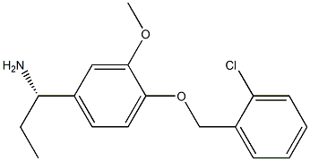 (1S)-1-(4-[(2-CHLOROPHENYL)METHOXY]-3-METHOXYPHENYL)PROPYLAMINE Struktur