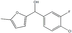 4-CHLORO-3-FLUOROPHENYL-(5-METHYL-2-FURYL)METHANOL Struktur