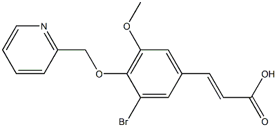 (2E)-3-[3-BROMO-5-METHOXY-4-(PYRIDIN-2-YLMETHOXY)PHENYL]ACRYLIC ACID Struktur