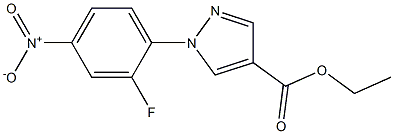 ETHYL-1-(2-FLUORO-4-NITRO-PHENYL)-PYRAZOLE-4-CARBOXYLATE Struktur