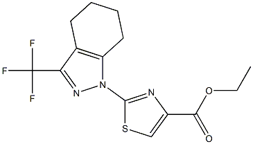 ETHYL 2-[3-(TRIFLUOROMETHYL)-4,5,6,7-TETRAHYDRO-1H-INDAZOL-1-YL]-1,3-THIAZOLE-4-CARBOXYLATE Struktur