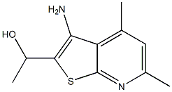 1-(3-AMINO-4,6-DIMETHYLTHIENO[2,3-B]PYRIDIN-2-YL)ETHANOL Struktur