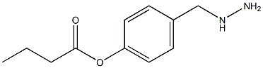 BUTYRIC ACID 4-HYDRAZINOMETHYL-PHENYL ESTER Struktur