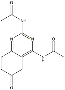 N-[2-(ACETYLAMINO)-5,6,7,8-TETRAHYDRO-6-OXO-4-QUINAZOLINYL]ACETAMIDE Struktur