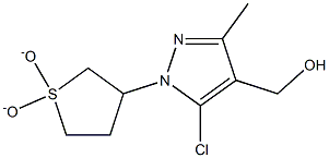 [5-CHLORO-1-(1,1-DIOXIDOTETRAHYDROTHIEN-3-YL)-3-METHYL-1H-PYRAZOL-4-YL]METHANOL Struktur