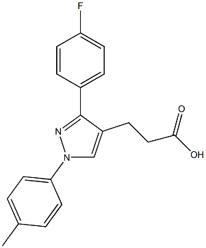 3-(3-(4-FLUOROPHENYL)-1-P-TOLYL-1H-PYRAZOL-4-YL)PROPANOIC ACID Struktur