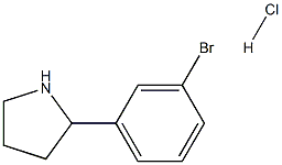 2-(3-BROMO-PHENYL)-PYRROLIDINE HYDROCHLORIDE Struktur