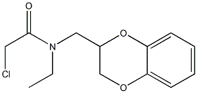 2-CHLORO-N-(2,3-DIHYDRO-1,4-BENZODIOXIN-2-YLMETHYL)-N-ETHYLACETAMIDE Struktur