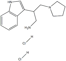 [1-(1H-INDOL-3-YL)-2-PYRROLIDIN-1-YL-ETHYL]-METHYL-AMINE DIHYDROCHLORIDE Struktur