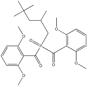 BIS(2,6-DIMETHOXYBENZOYL)(2,4,4-TRIMETHYLPENTYL)PHOSPHINE OXIDE Struktur