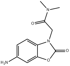 2-(6-AMINO-2-OXO-BENZOOXAZOL-3-YL)-N,N-DIMETHYL-ACETAMIDE Struktur