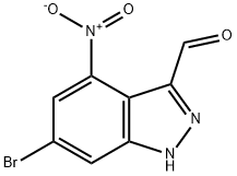 6-BROMO-4-NITRO-3-(1H)INDAZOLE CARBOXALDEHYDE Struktur