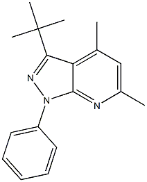 3-TERT-BUTYL-4,6-DIMETHYL-1-PHENYL-1H-PYRAZOLO[3,4-B]PYRIDINE Struktur