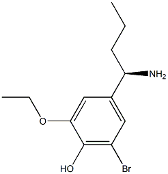 4-((1R)-1-AMINOBUTYL)-6-BROMO-2-ETHOXYPHENOL Struktur